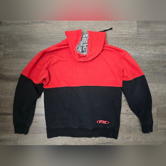 Honda Y2K Hoodie Zipper Front Red Black Zipper Front Medium Moto Streetwear - Picture 2 of 10